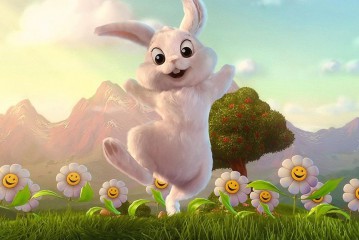 Le petit Lapin sur la lune