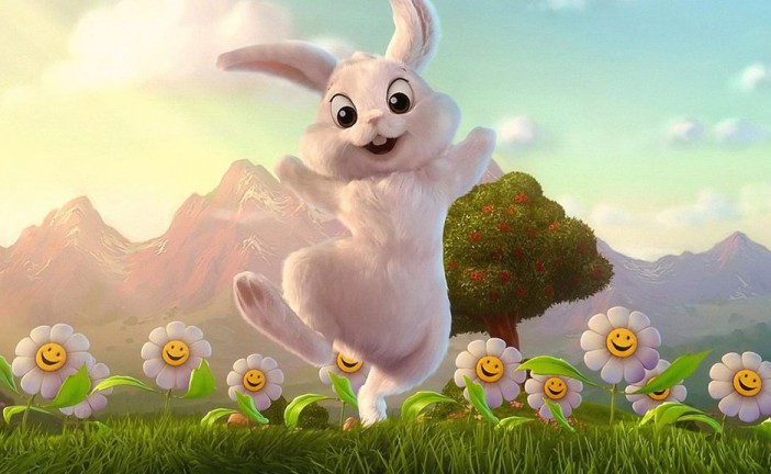 Le petit Lapin sur la lune